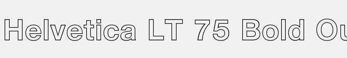 Helvetica LT 75 Bold Outline